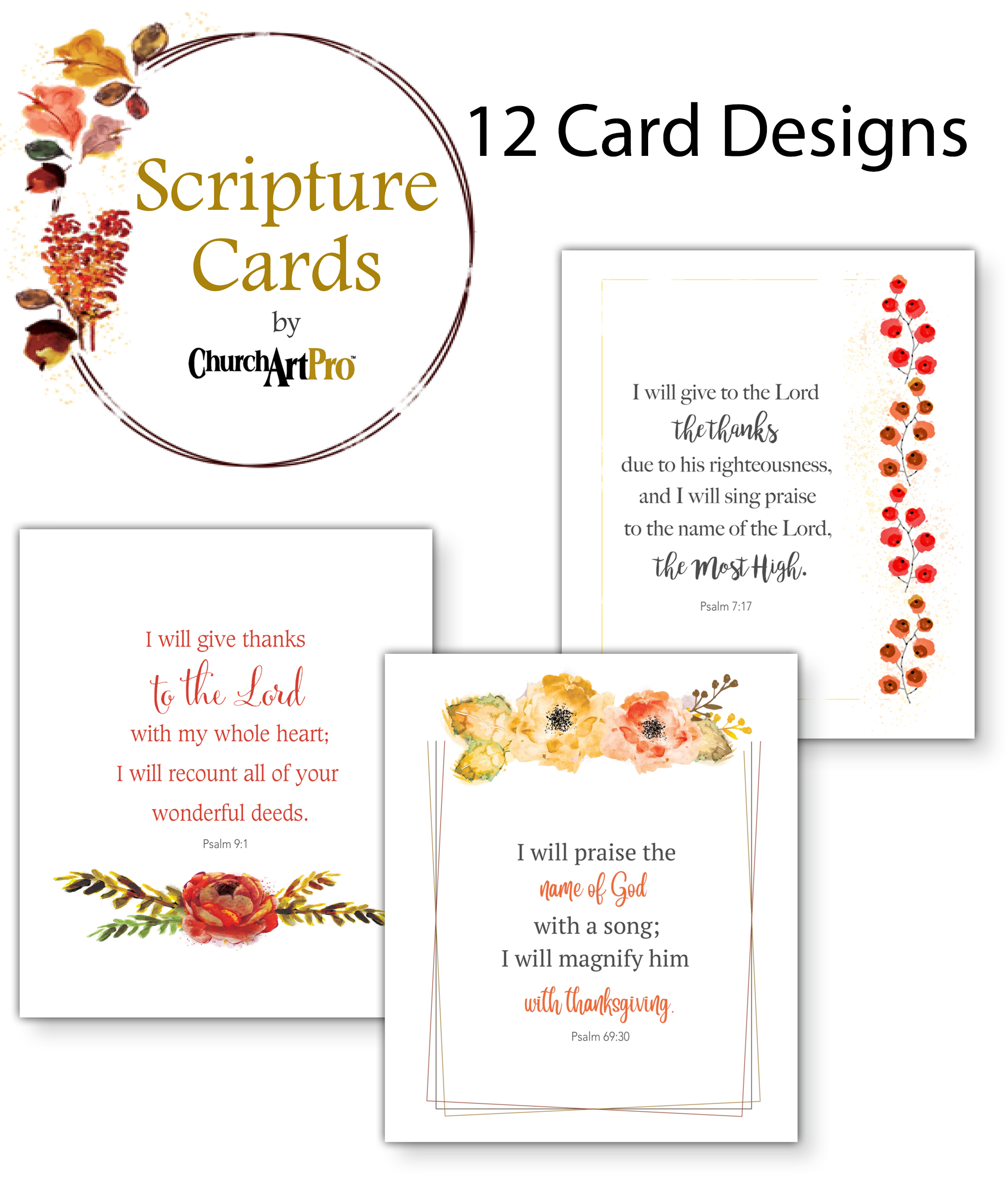 Free Thanksgiving Scripture Card Designs